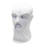 Cagoule moto blanche à trois trous