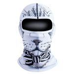 Cagoule moto motif félin sauvage