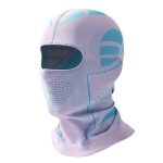 Cagoule moto bicolore rose et bleu