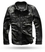 Veste Biker en cuir façon Harley