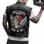Veste en jean sans manche homme biker - Hells Riders - LE PRATIQUE DU MOTARD
