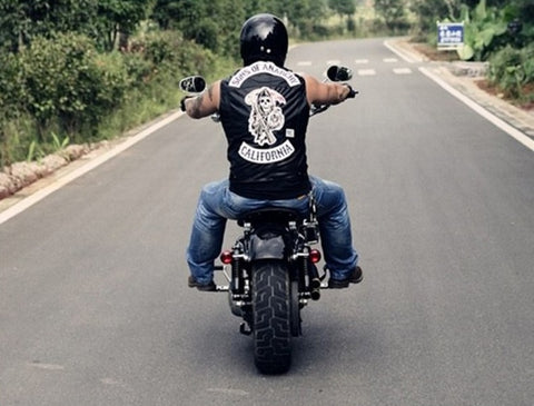 veste en cuir biker sons of anarchy