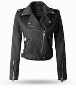 Veste Motarde - Suédine Biker Noir - Mr. Biker