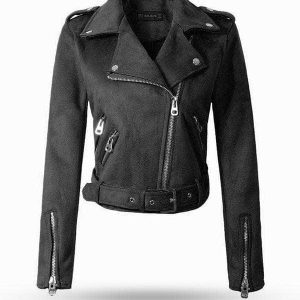 Veste Motarde - Suédine Biker Noir - Mr. Biker