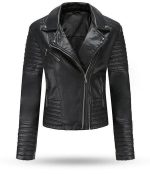 Veste Biker Noir Femme pas cher S