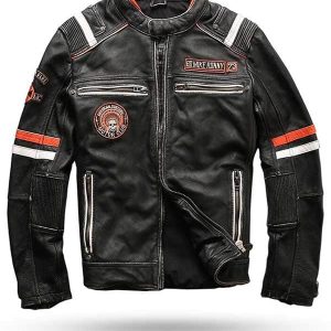 Veste Cuir Moto Vintage S
