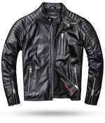 Veste Cuir Noir Homme Vintage S