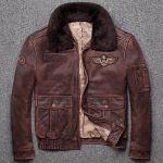 Veste Cuir vintage Cuir Marron / L