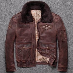 Veste Cuir vintage Cuir Marron / L