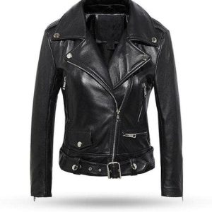 Veste en Cuir Femme Motard S