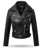 Veste Simili Cuir Femme Noire | Mr.Biker S