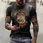 T-shirt homme biker Route 66 - Le Pratique du Motard